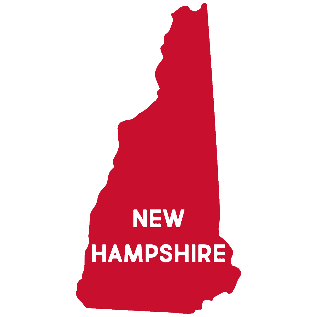 red outline of New Hampshire