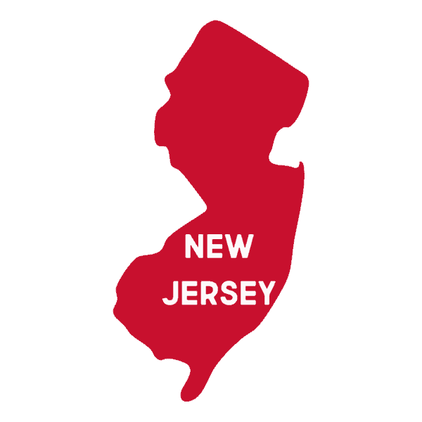 red outline of New Jersey