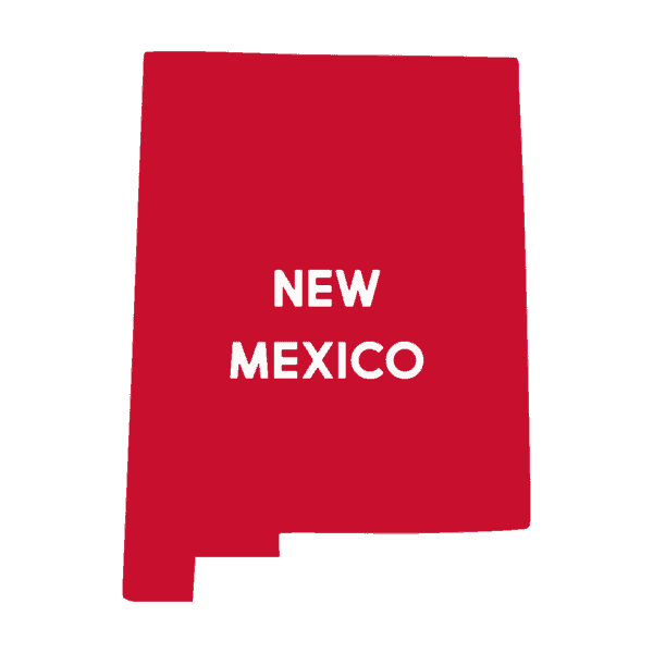 red outline of New Mexico