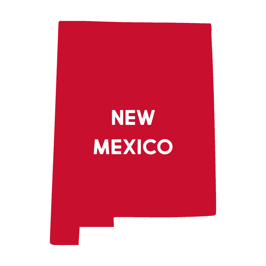red outline of New Mexico