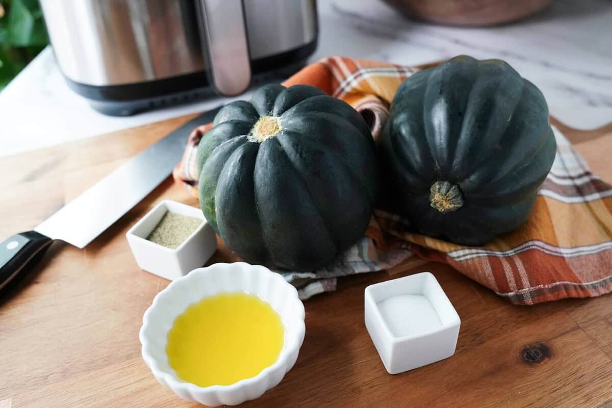 Ingredients for Air Fryer Acorn Squash