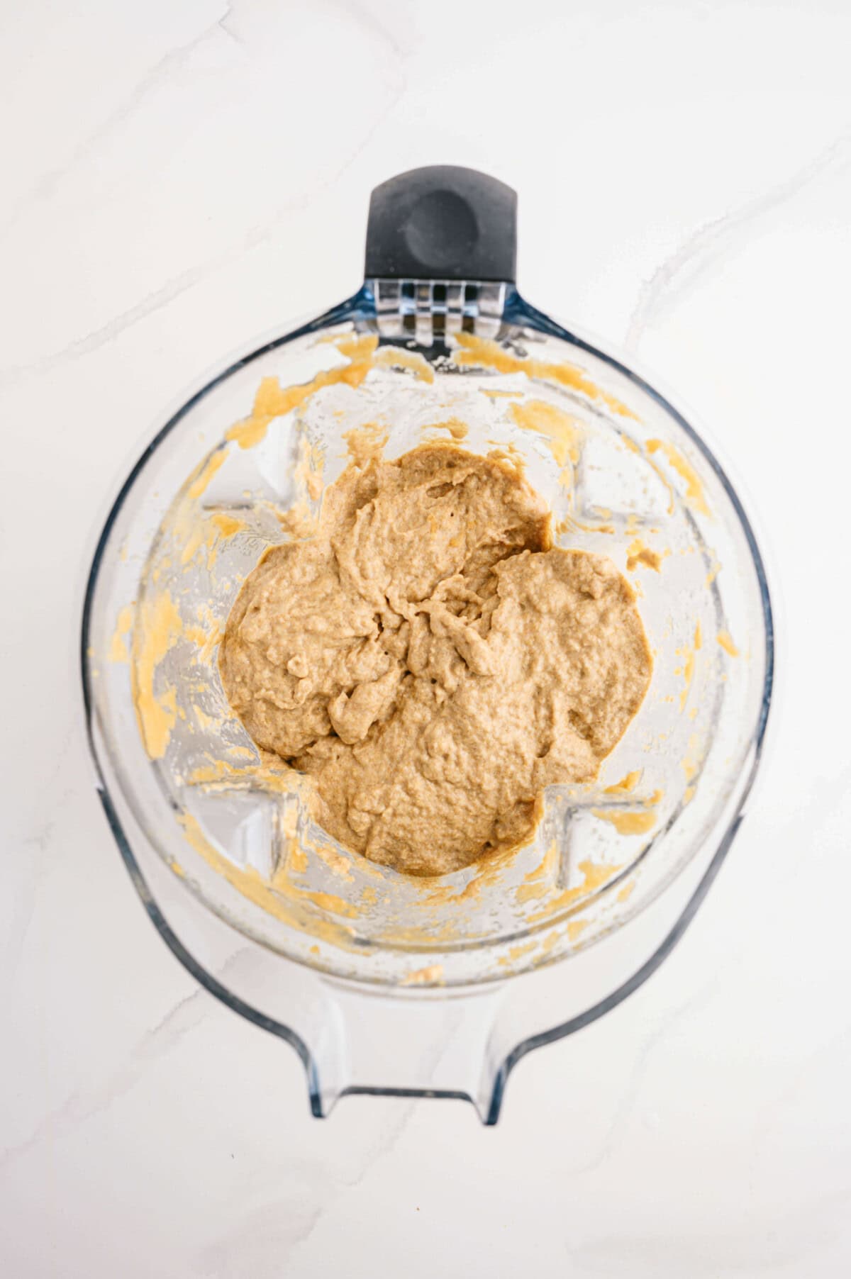 Pulsing the mix in a blender