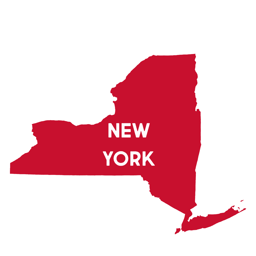 Red Outline of New York State
