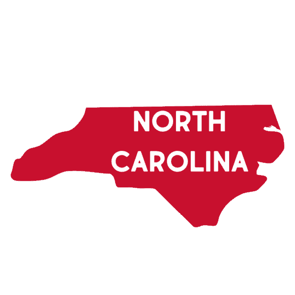 North Carolina Red Outline