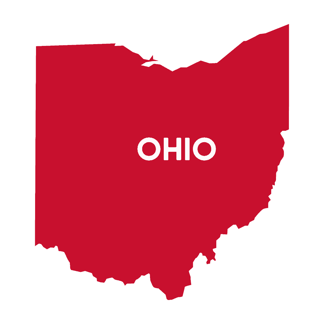 Red Outline of Ohio