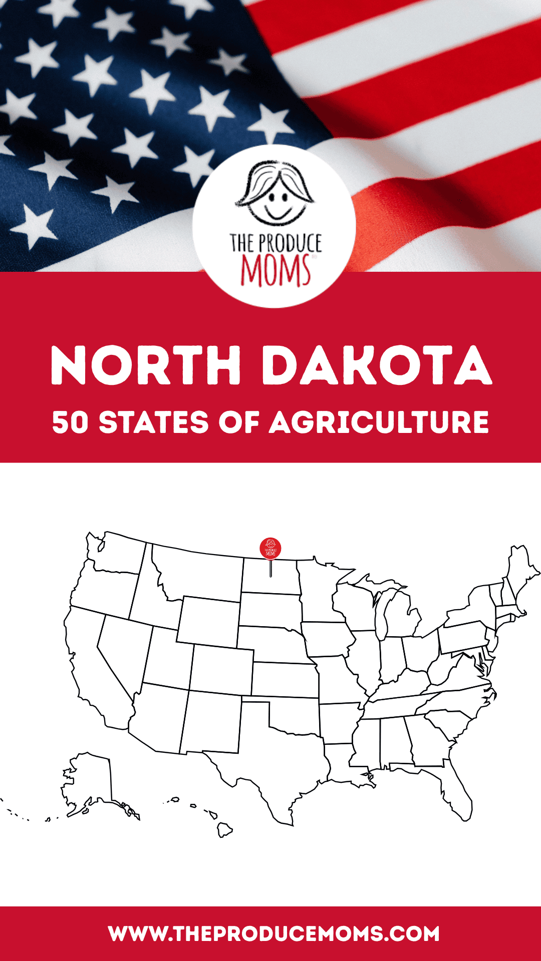 Pinterest Pin 50 States of Ag North Dakota