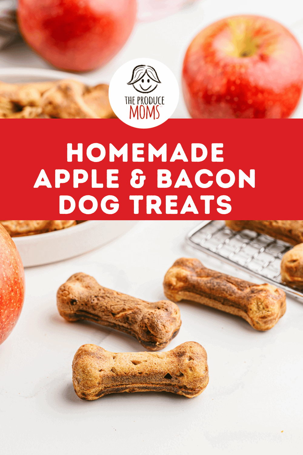 Pinterest Pin Apple & Bacon Dog Treats