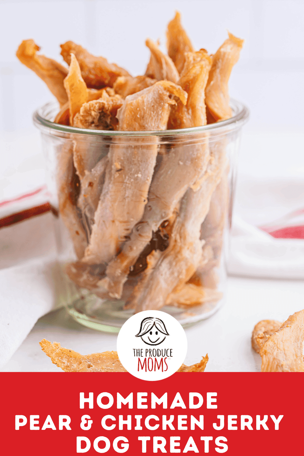 Pinterest Pin Pear Chicken Jerky Dog Treat