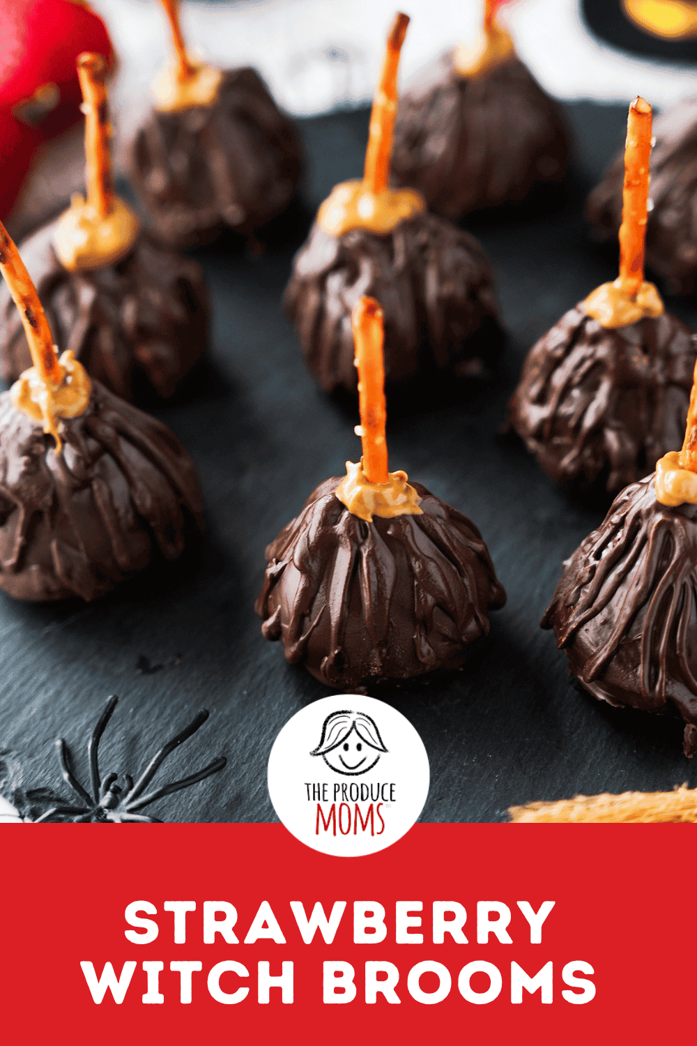 Pinterest Pin Strawberry Witch Brooms