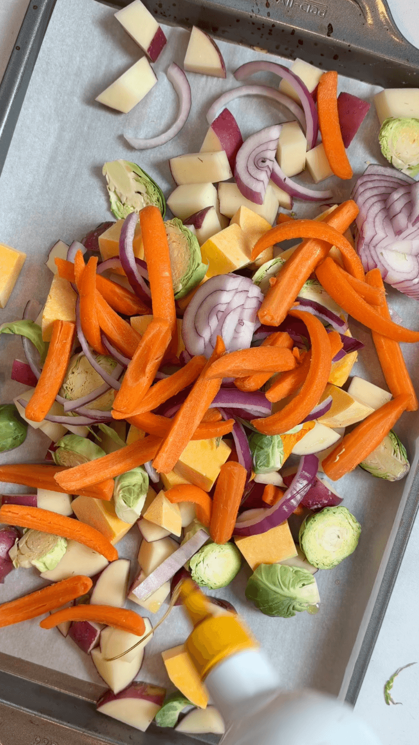Fall veggies on sheet pan 2