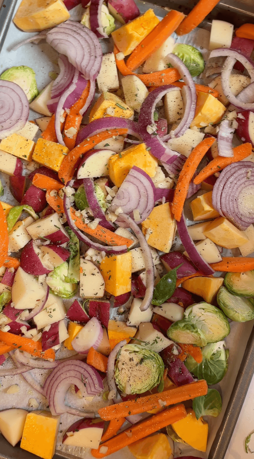 Fall Veggies on Sheet pan