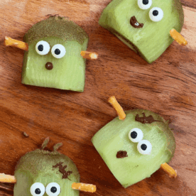 4 Kiwi Frankensteins on wood board