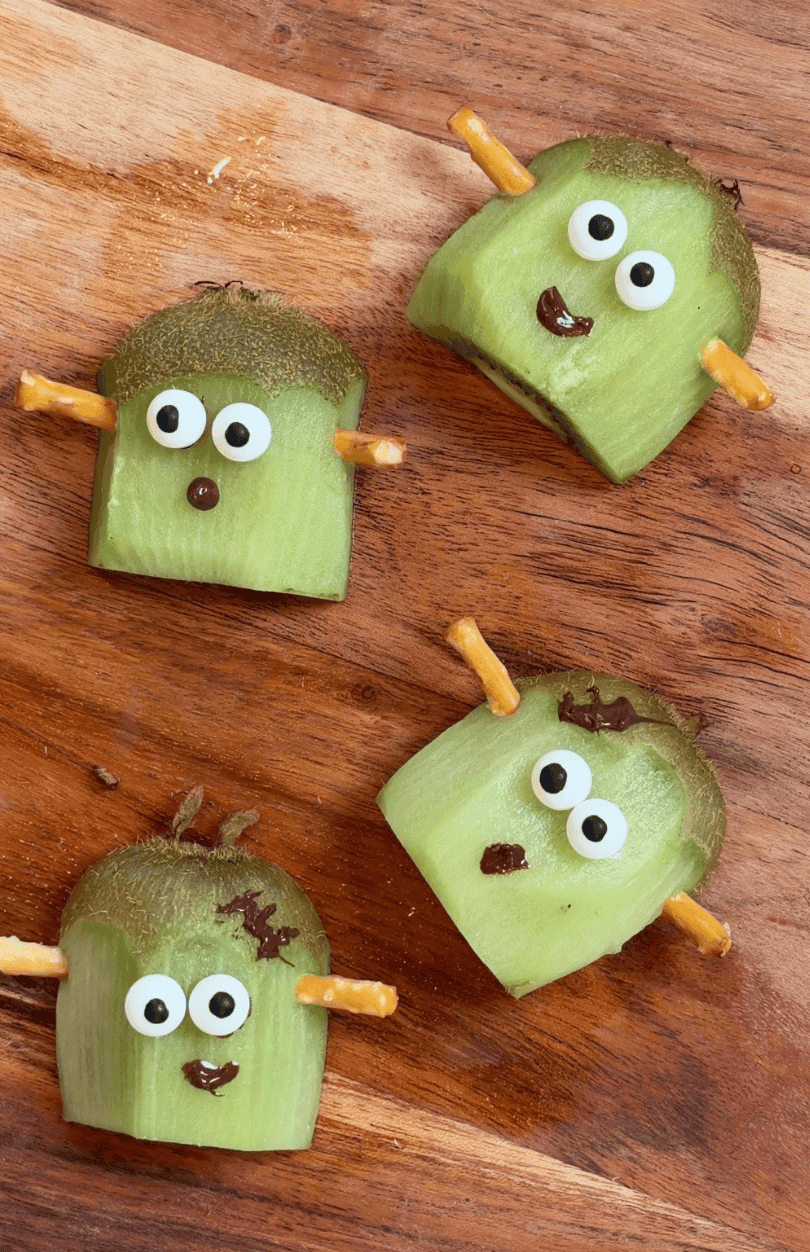 4 Kiwi Frankensteins on wood board